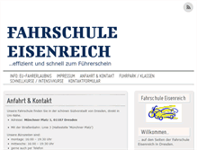 Tablet Screenshot of fahrschule-eisenreich.de